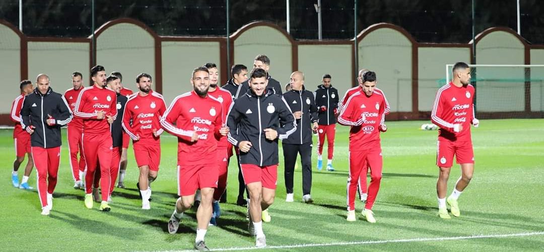 الخضر يجرون أول حصة تدريبة تحسبا لمباراة زامبيا