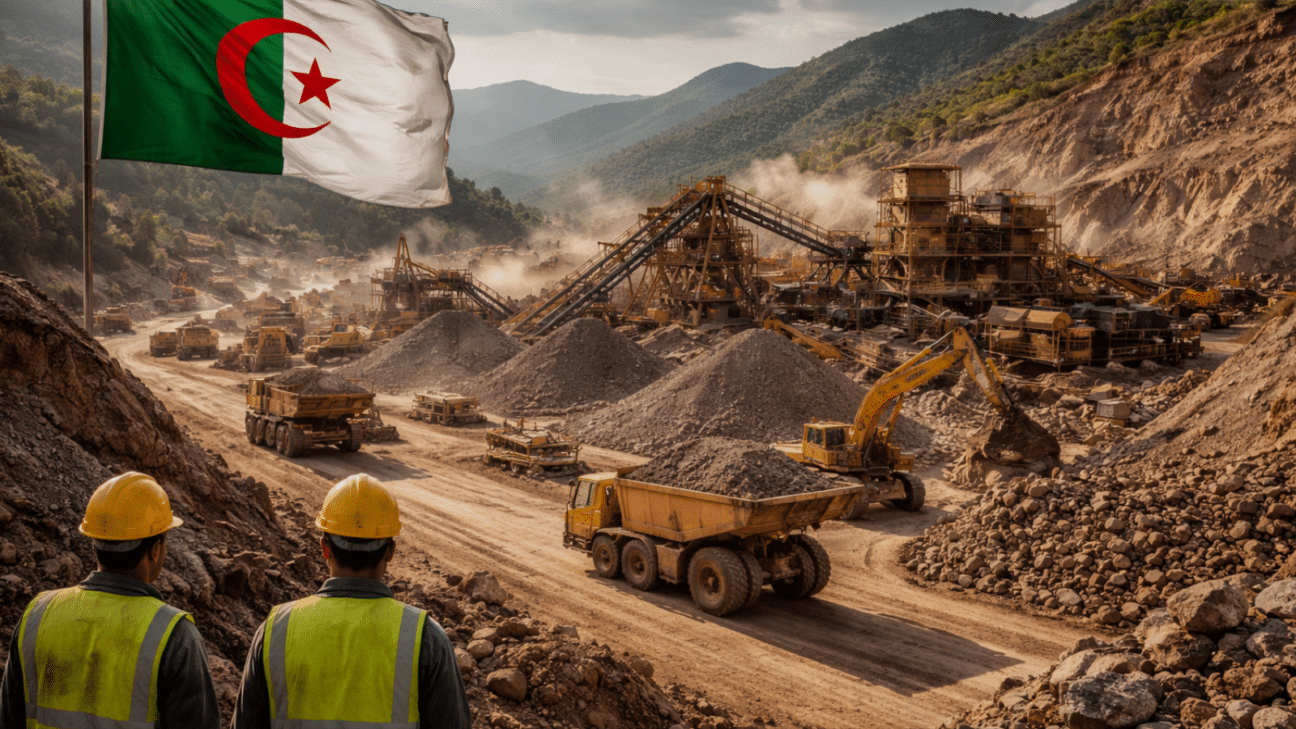 صورة مولدة بالذكاء الاصطناعي تحاكي المناجم في الجزائر